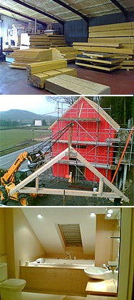 timberframe construction redwood